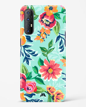 Flower Print on Canvas Hard Case Phone Cover-(Oppo)