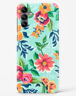 Flower Print on Canvas Hard Case Phone Cover-(Samsung)