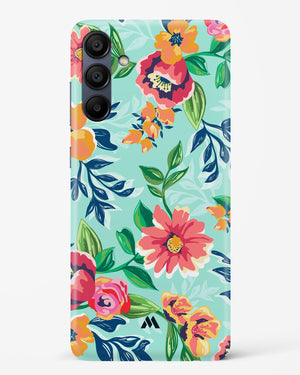 Flower Print on Canvas Hard Case Phone Cover (Samsung)