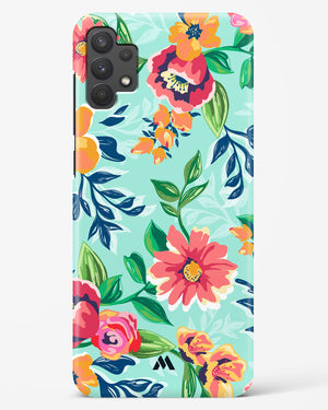 Flower Print on Canvas Hard Case Phone Cover (Samsung)