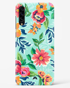 Flower Print on Canvas Hard Case Phone Cover-(Samsung)