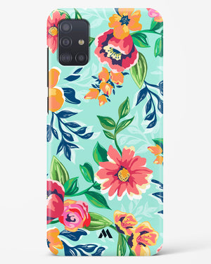 Flower Print on Canvas Hard Case Phone Cover-(Samsung)