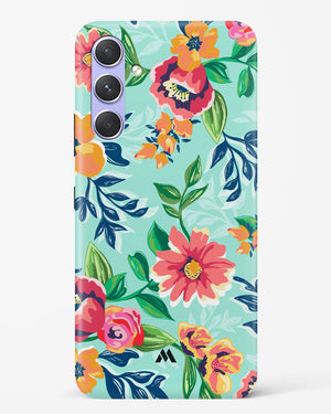 Flower Print on Canvas Hard Case Phone Cover (Samsung)