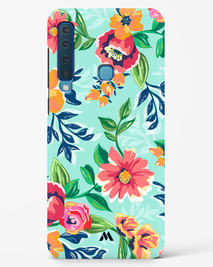 Flower Print on Canvas Hard Case Phone Cover-(Samsung)