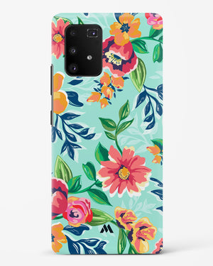 Flower Print on Canvas Hard Case Phone Cover-(Samsung)