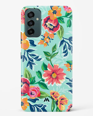 Flower Print on Canvas Hard Case Phone Cover (Samsung)