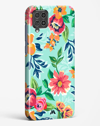 Flower Print on Canvas Hard Case Phone Cover-(Samsung)