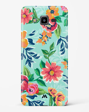 Flower Print on Canvas Hard Case Phone Cover-(Samsung)