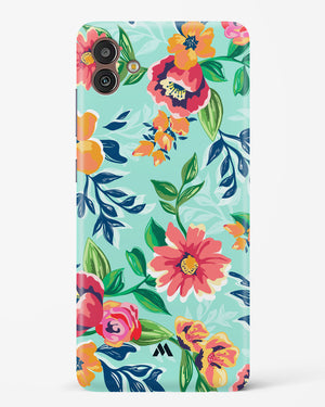 Flower Print on Canvas Hard Case Phone Cover-(Samsung)