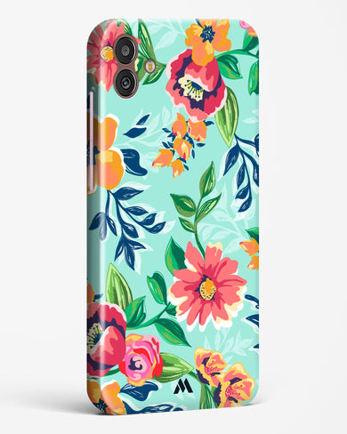 Flower Print on Canvas Hard Case Phone Cover (Samsung)