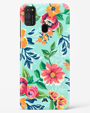 Flower Print on Canvas Hard Case Phone Cover-(Samsung)