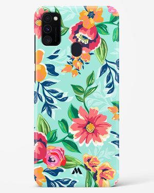 Flower Print on Canvas Hard Case Phone Cover (Samsung)