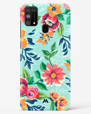 Flower Print on Canvas Hard Case Phone Cover-(Samsung)