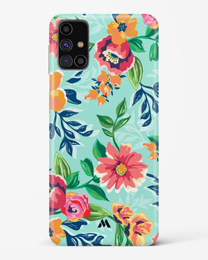 Flower Print on Canvas Hard Case Phone Cover-(Samsung)