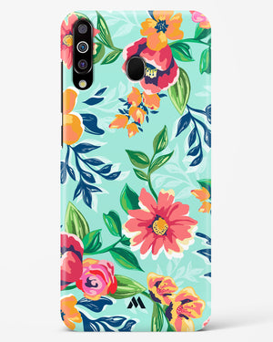 Flower Print on Canvas Hard Case Phone Cover-(Samsung)