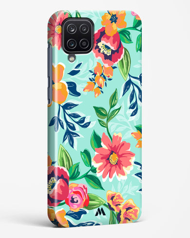 Flower Print on Canvas Hard Case Phone Cover-(Samsung)