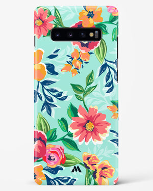 Flower Print on Canvas Hard Case Phone Cover-(Samsung)