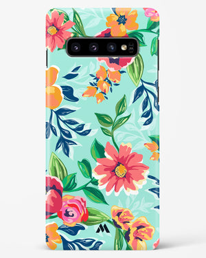 Flower Print on Canvas Hard Case Phone Cover (Samsung)