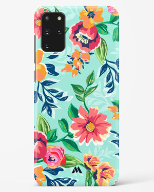 Flower Print on Canvas Hard Case Phone Cover-(Samsung)