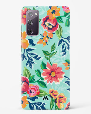 Flower Print on Canvas Hard Case Phone Cover-(Samsung)