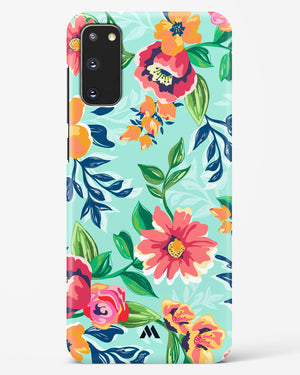 Flower Print on Canvas Hard Case Phone Cover-(Samsung)