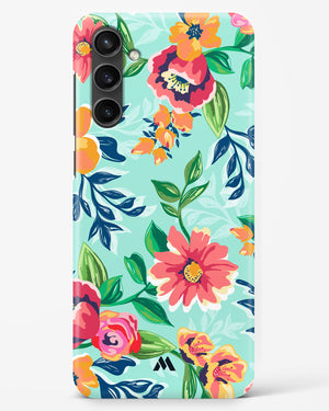 Flower Print on Canvas Hard Case Phone Cover-(Samsung)