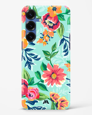 Flower Print on Canvas Hard Case Phone Cover (Samsung)