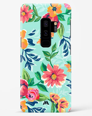 Flower Print on Canvas Hard Case Phone Cover (Samsung)