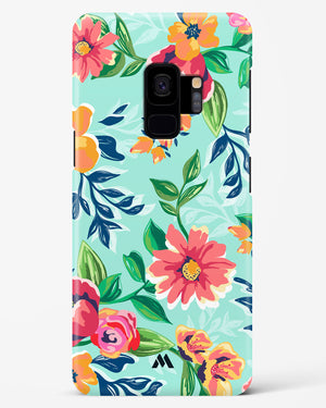 Flower Print on Canvas Hard Case Phone Cover (Samsung)