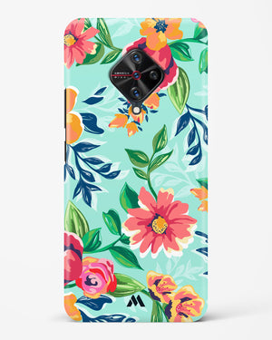 Flower Print on Canvas Hard Case Phone Cover-(Vivo)