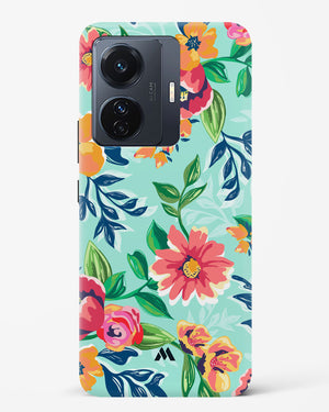 Flower Print on Canvas Hard Case Phone Cover (Vivo)