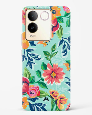 Flower Print on Canvas Hard Case Phone Cover (Vivo)