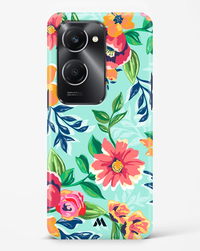 Flower Print on Canvas Hard Case Phone Cover (Vivo)