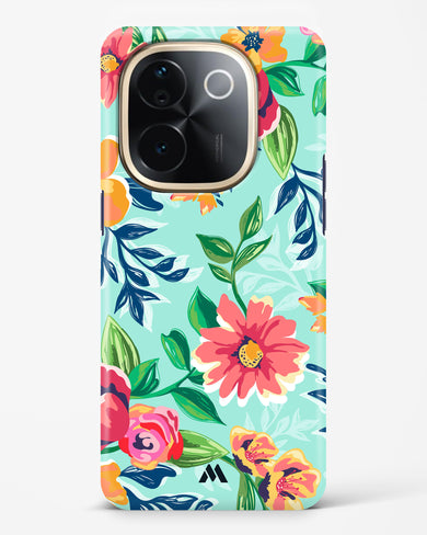 Flower Print on Canvas Hard Case Phone Cover (Vivo)