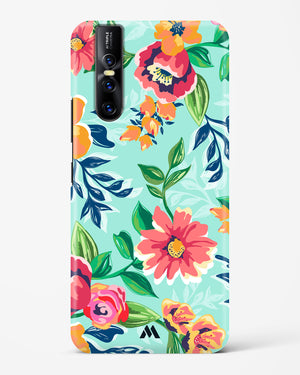 Flower Print on Canvas Hard Case Phone Cover (Vivo)