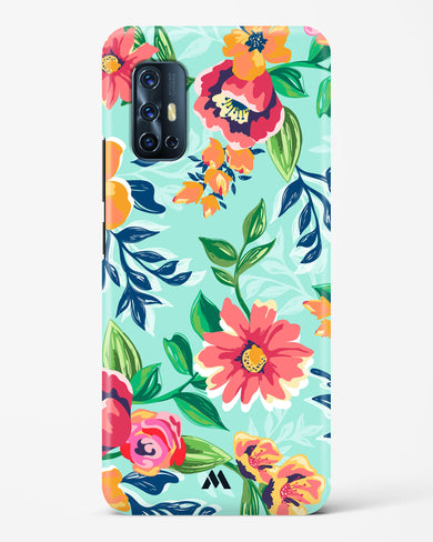 Flower Print on Canvas Hard Case Phone Cover (Vivo)