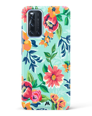 Flower Print on Canvas Hard Case Phone Cover (Vivo)