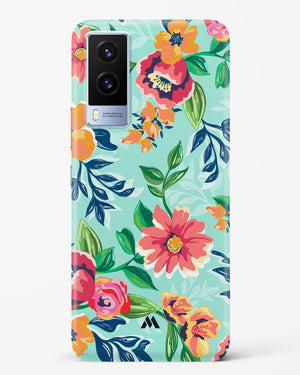 Flower Print on Canvas Hard Case Phone Cover (Vivo)