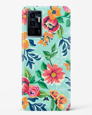 Flower Print on Canvas Hard Case Phone Cover-(Vivo)