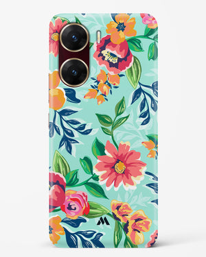 Flower Print on Canvas Hard Case Phone Cover (Vivo)