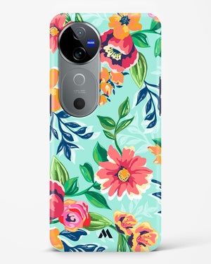 Flower Print on Canvas Hard Case Phone Cover (Vivo)