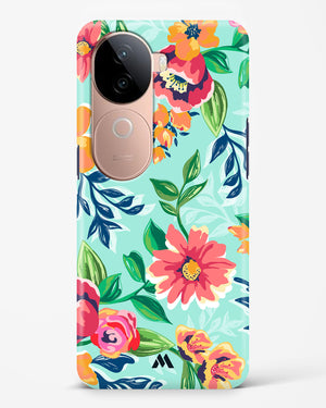 Flower Print on Canvas Hard Case Phone Cover (Vivo)