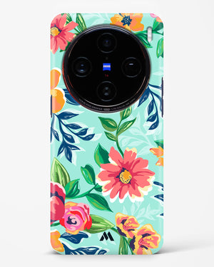 Flower Print on Canvas Hard Case Phone Cover (Vivo)
