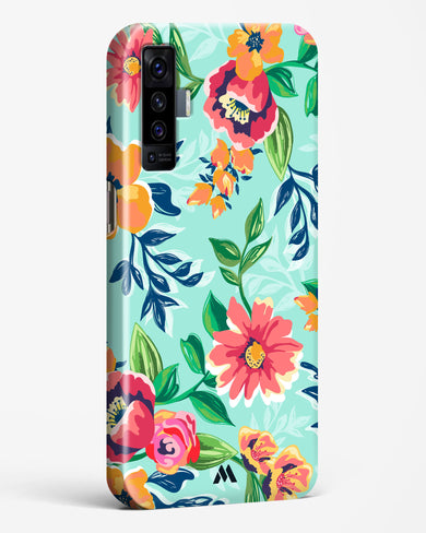 Flower Print on Canvas Hard Case Phone Cover (Vivo)