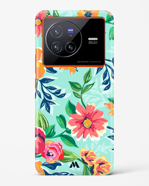 Flower Print on Canvas Hard Case Phone Cover-(Vivo)