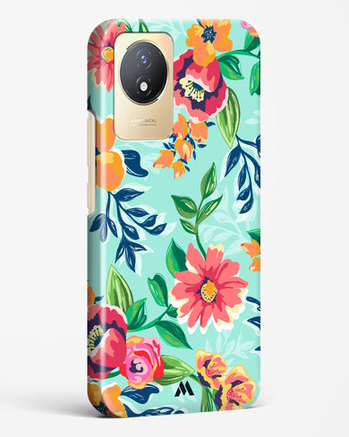 Flower Print on Canvas Hard Case Phone Cover (Vivo)