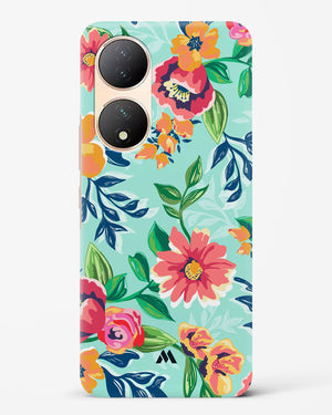 Flower Print on Canvas Hard Case Phone Cover (Vivo)
