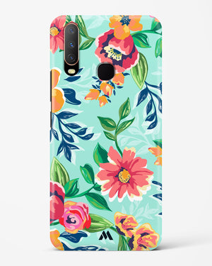 Flower Print on Canvas Hard Case Phone Cover-(Vivo)