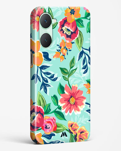 Flower Print on Canvas Hard Case Phone Cover (Vivo)
