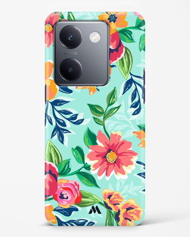 Flower Print on Canvas Hard Case Phone Cover (Vivo)